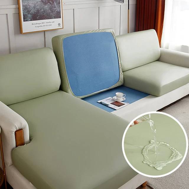 Housse en simili cuir pour coussin de canapé - Vert