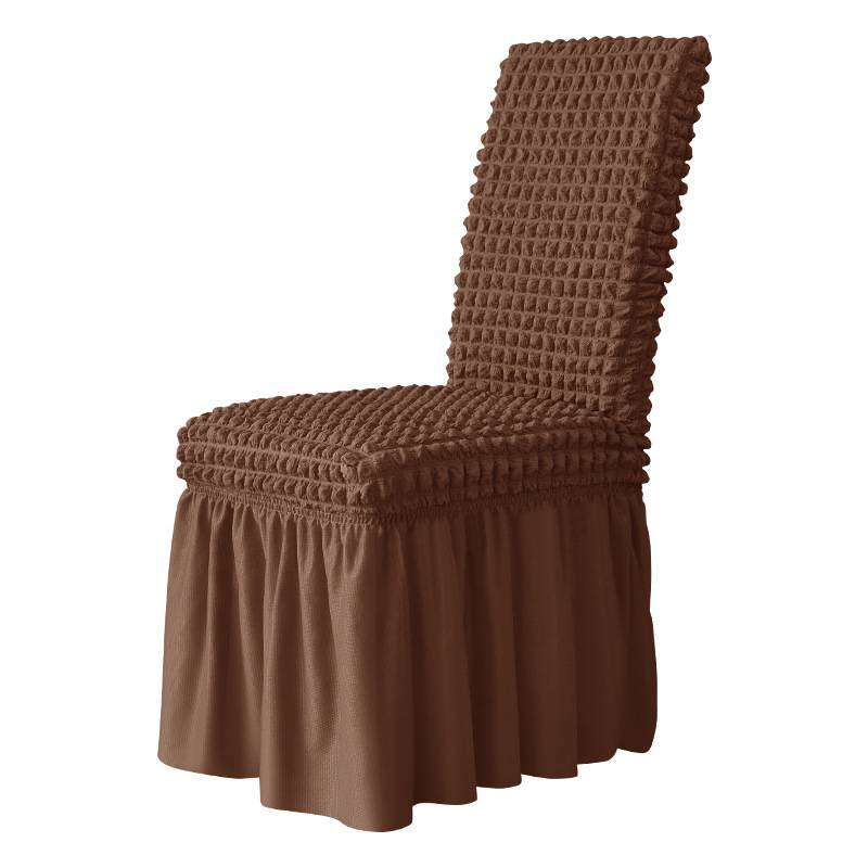 Housse de chaise élastique Bubble - Marron