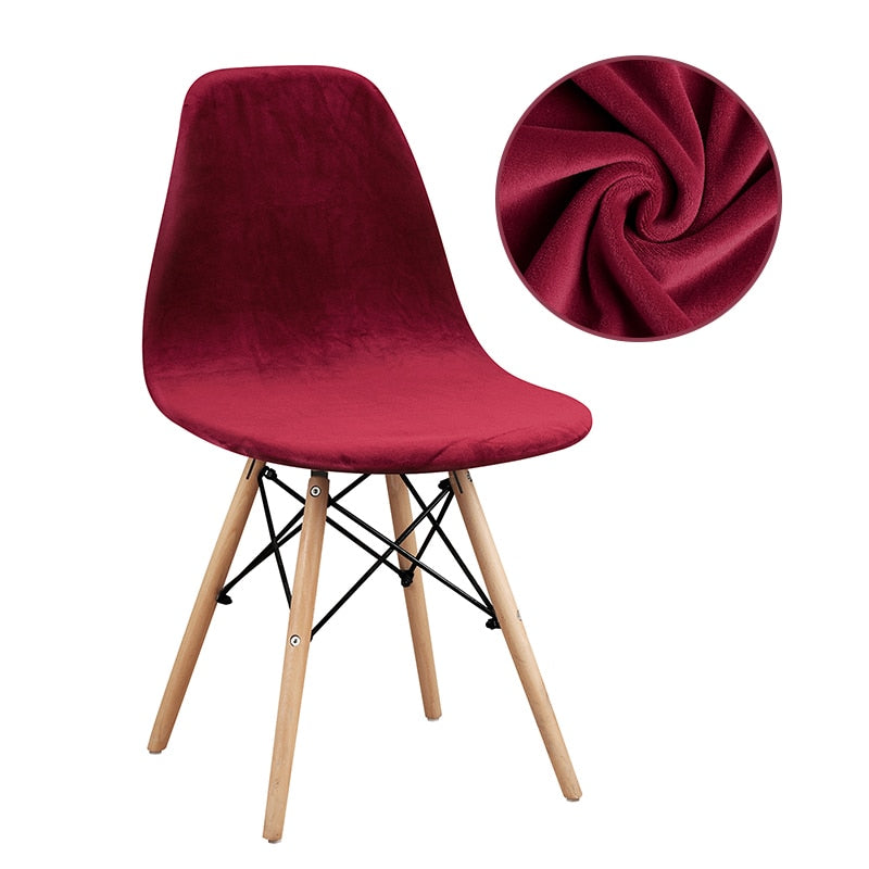 Housse de Chaise <br/> Scandinave Velours - Rouge - HousseDecor