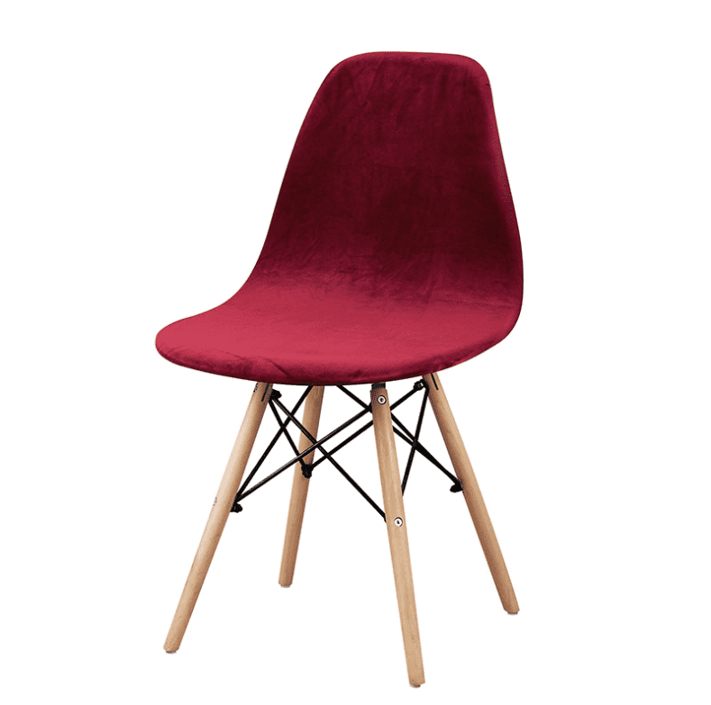 Housse de Chaise <br/> Scandinave Velours - Rouge - HousseDecor