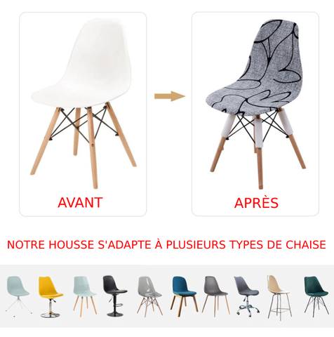 Housse de Chaise <br/> Scandinave - Café Noir